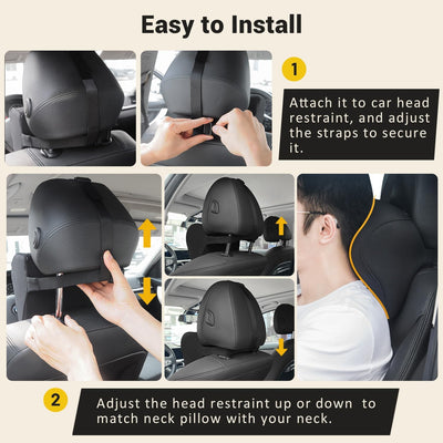 Car Neck Pillow for Driving- Memory Foam Car Pillow for Driving Seat for Cervical Support and Neck Pain Relief