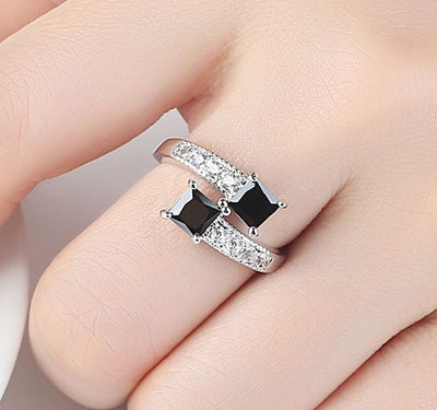 Luxury Starry White Gold Filled Ring