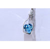 Love Blue Bottle Heart Crystal Pendant