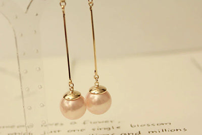 Long Section Pearl Earrings