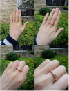 18K Gold Plated Rhinestones Studded Wedding Ring
